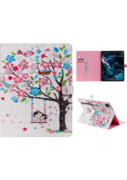 Ipad Pro Için Deri Kılıf 12.9 (2020) (Girl Under The Tree) (Yurt Dışından)