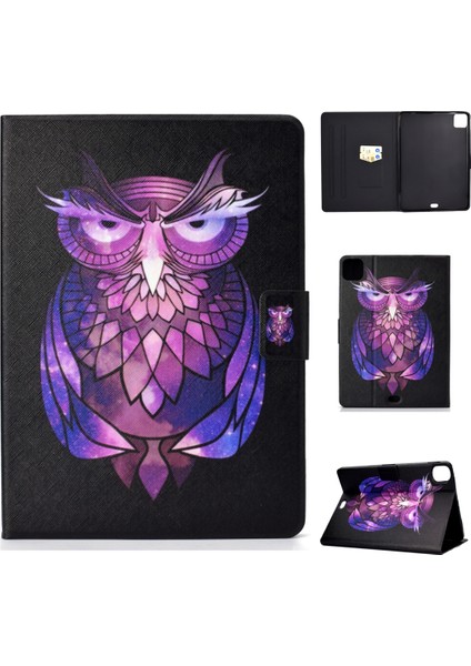 Ipad Pro 11 Inç 2020 Için Deri Kılıf (Owl) (Yurt Dışından)