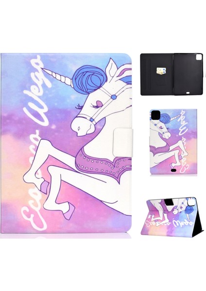 Ipad Pro 11 Inç 2020 Için Deri Kılıf (Pink Horse) (Yurt Dışından)