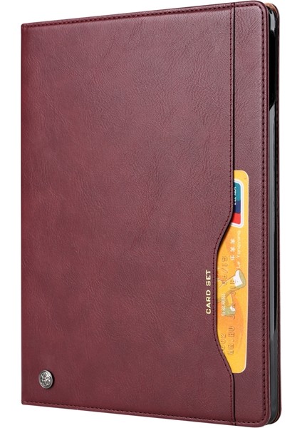 Ipad Pro Için Deri Kılıf 12.9 (2020) (Wine Red) (Yurt Dışından)