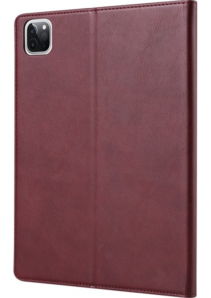 Ipad Pro Için Deri Kılıf 12.9 (2020) (Wine Red) (Yurt Dışından)
