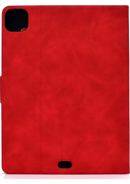 IPAD Pro 11 (2020) & (2018) Deri Kılıf (Red) (Yurt Dışından)