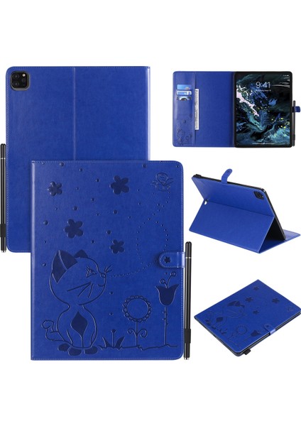 For iPad Pro 12.9 (2020) & (2018) Protective Case (Blue) (Yurt Dışından)