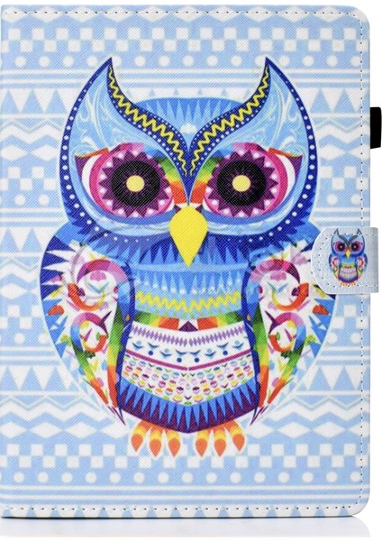 vshop Ipad Pro 11 Inç 2020 Için Deri Kılıf (Colored Owl) (Yurt Dışından)