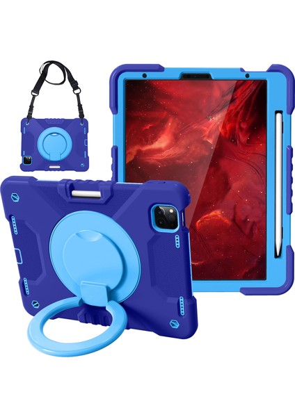 IPAD Pro 11 (2018/2020) Silikon + Pc Kılıfı (Navy+Blue) (Yurt Dışından) fiyatları