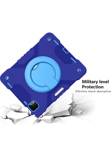 IPAD Pro 11 (2018/2020) Silikon + Pc Kılıfı (Navy+Blue) (Yurt Dışından) modelleri