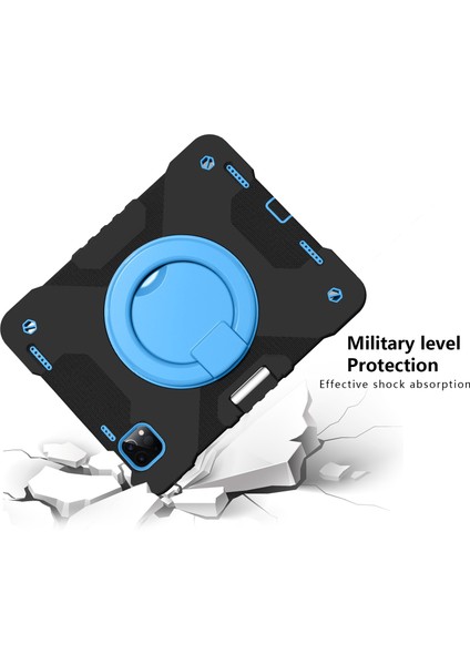 IPAD Pro 11 (2018/2020) Silikon + Pc Kılıfı (Black+Blue) (Yurt Dışından) modelleri