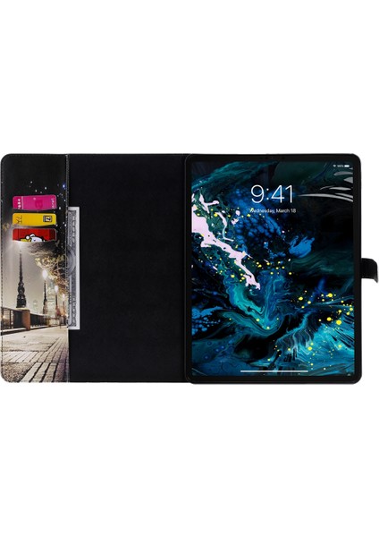 Ipad Pro Için Deri Kılıf 12.9 (2020) (Cityscape) (Yurt Dışından) fırsatları