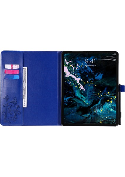 Ipad Pro Için Deri Kılıf 12.9 (2020) (Blue) (Yurt Dışından)