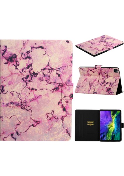 Ipad Pro Için Deri Kılıf 12.9 (2018) (Pink Marble) (Yurt Dışından)