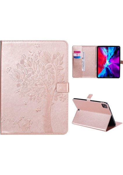 Ipad Pro Için Deri Kılıf 12.9 (2020) (Rose Gold) (Yurt Dışından)