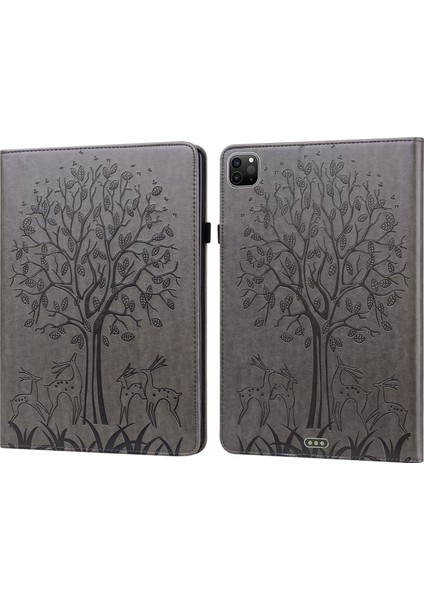 Ipad Air 2020 / Pro 11 2020 Için Pu Deri Kılıf (Grey) (Yurt Dışından)