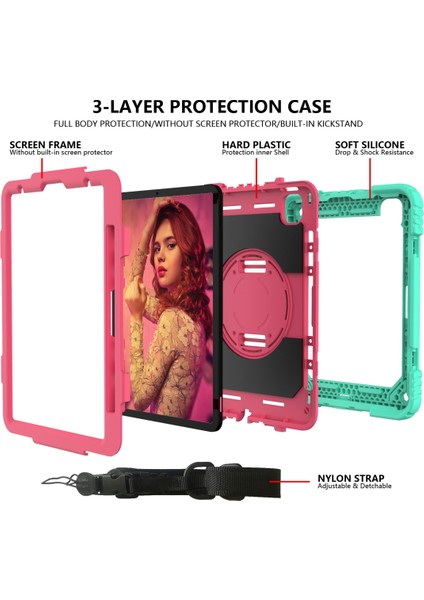Ipad Pro 11 Inç 2020 Için Zor Durumda (Mint Green + Rose Red) (Yurt Dışından) indirimleri