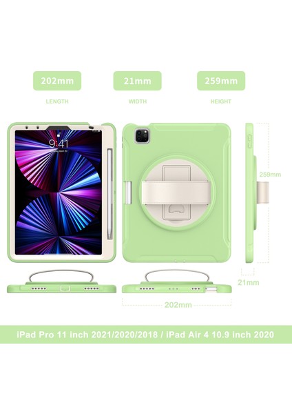 Pc + Tpu Kılıfı Için iPad Air 4 10.9 / Pro 11 2021/2020/2018 (Matcha Green) (Yurt Dışından) fırsatları