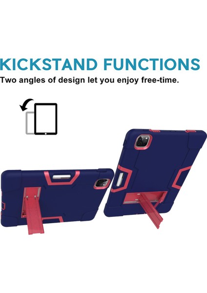 IPAD Pro 11 Inç 2021/2020 Için Zor Durumda (Navy Blue + Rose Red) (Yurt Dışından) fırsatları