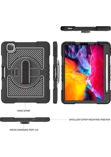 IPAD 10.9 / Pro 11 2020/2021 / 2018 Silikon + Pc Kılıfı (Black) (Yurt Dışından) fiyatları