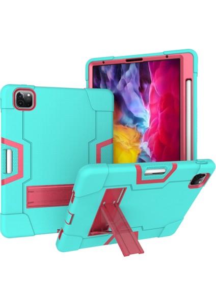 IPAD Pro 11 Inç 2021/2020 Için Zor Durumda (Mint Green + Rose Red) (Yurt Dışından)