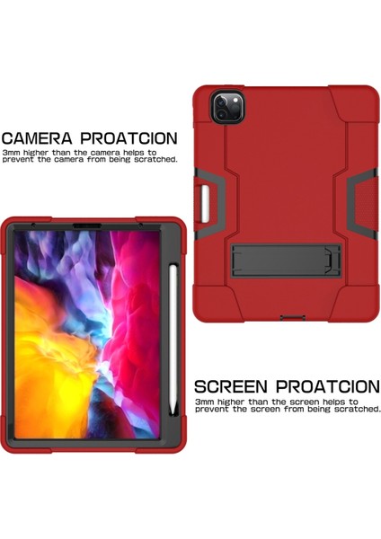 IPAD Pro 11 Inç 2021/2020 Için Zor Durumda (Red + Black) (Yurt Dışından) modelleri