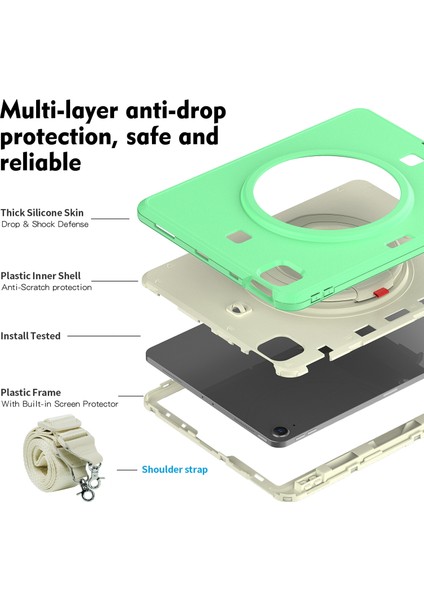 Ipad Pro 11 2021 Için Tpu + Pc Tablet Kılıfı (Light Green) (Yurt Dışından) fırsatları