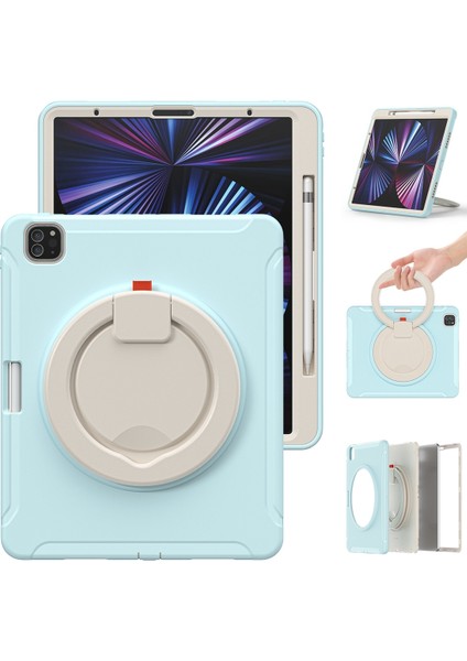 IPAD Pro Için Tpu + Pc Kılıfı 12.9 2021 (Ice Crystal Blue) (Yurt Dışından) fiyatları