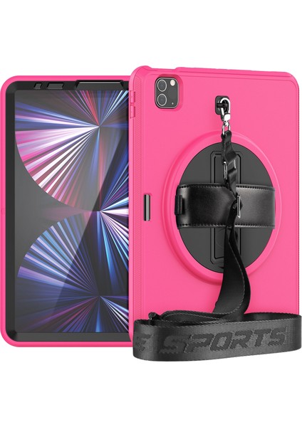 Ipad Pro 11 2021 Için Tpu + Pc Tablet Kılıfı (Rose Red) (Yurt Dışından)