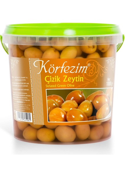 Korfezim Edremit Çizik Yeşil Zeytin 1 kg