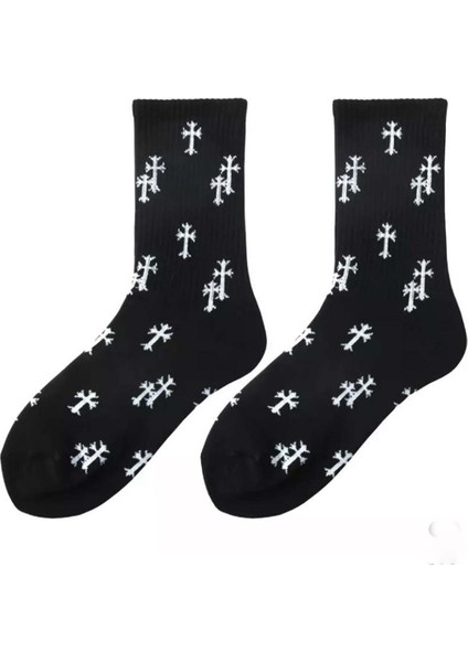 Gothic Cross Unisex Çorap