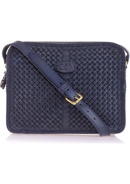 Handmade Peke Lacivert Soft Deri Kadın Çapraz Askılı Çanta 042 Peke