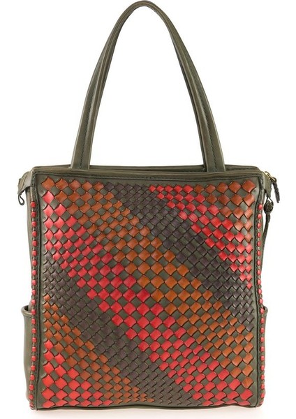 Geti Yeşil Deri/renkli Kadın Omuz Çantası 95 Geti modelleri