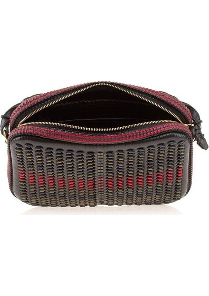 Usot Siyah Deri/renkli Kadın Çapraz Askılı Çanta 188 Usot indirimleri