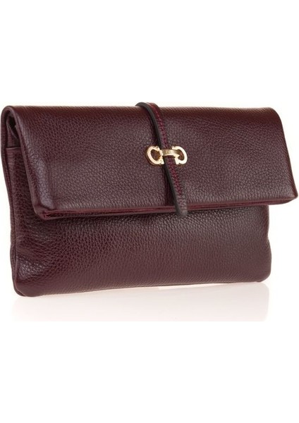 Bordo Rölax Deri Kadın Portföy & Clutch Çanta Blm P-02 modelleri