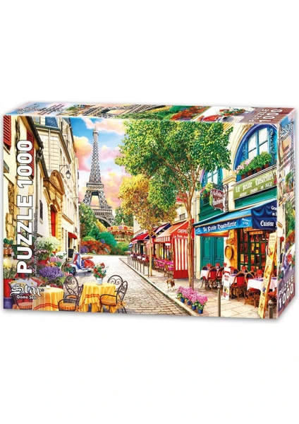 1100554 Pariste Bir Küçük Sokak 1000 Parça Puzzle ,star