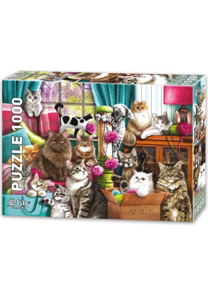 1100356 Kedi Evi 1000 Parça Puzzle -Star