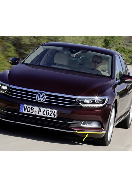 Vw Volkswagen Passat B8 2015-2019 Ön Tampon Sol Sis Farı Alt Çıtası Siyah 3G0854321