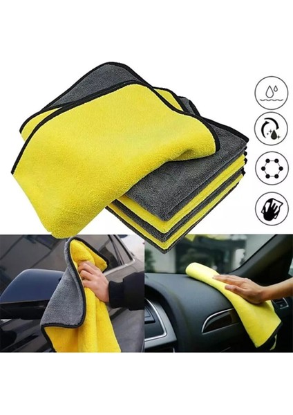 3'lü 60*30 Mikrofiber Havlu Araba Oto Cam Kapı Bezi Hayvan Kurutma Bezi