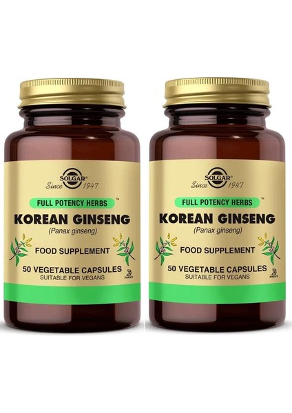 Korean Ginseng 50 Kapsül 2 Adet