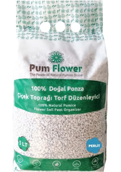 Pum Flower Perlit. Çiçek Torfu, Çiçek Perliti, Tüm Bitkiler Için Uygun, Köklendirme, Saksı Değişimi