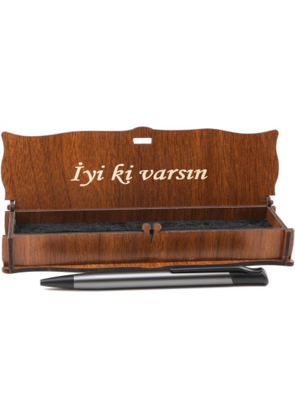 Kişiye Özel Ahşap Kutulu Tükenmez Kalem
