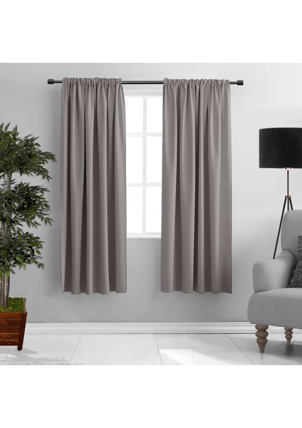 Düz Renk Gri Karartma Perdesi Petek Kumaş 1 Panel Fon Perde modelleri