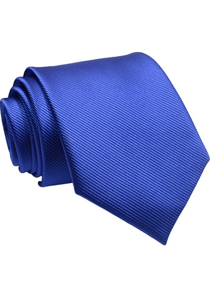 Int 8cm Klasik Saf Renk Çizgili Desen Kravat (Yurt Dışından)