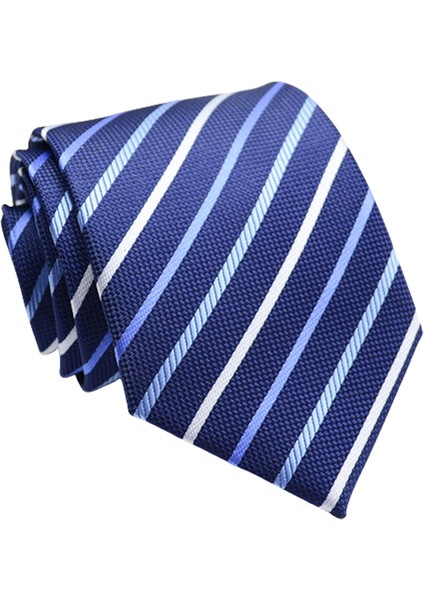 Int 8cm Klasik Saf Renk Çizgili Desen Kravat (Yurt Dışından)