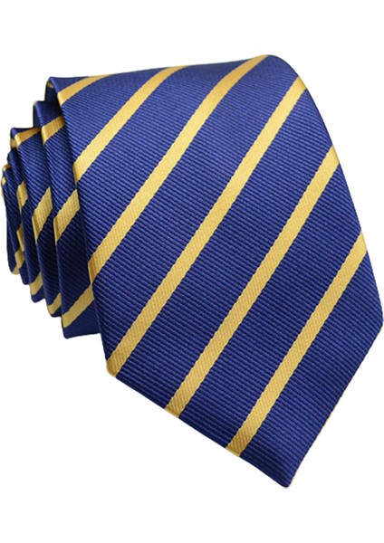 Int 8cm Klasik Saf Renk Çizgili Desen Kravat (Yurt Dışından)