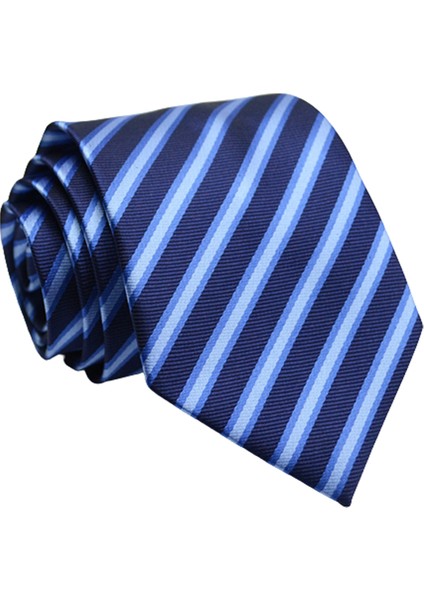 Int 8cm Klasik Saf Renk Çizgili Desen Kravat (Yurt Dışından)