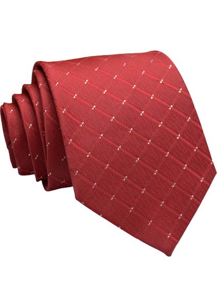 Int 8cm Klasik Saf Renk Çizgili Desen Kravat (Yurt Dışından)