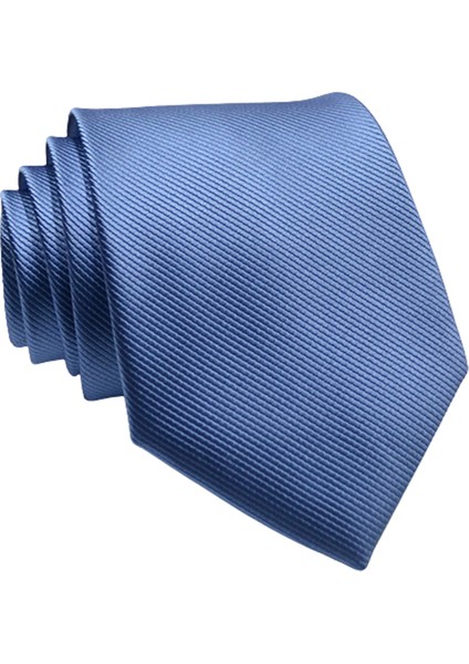 Int 8cm Klasik Saf Renk Çizgili Desen Kravat (Yurt Dışından)