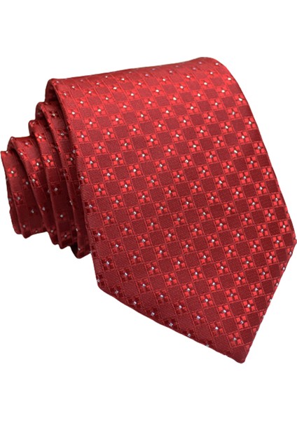 Int 8cm Klasik Saf Renk Çizgili Desen Kravat (Yurt Dışından)