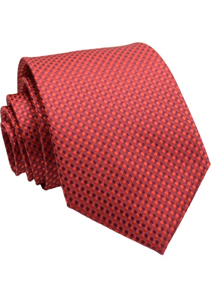 Int 8cm Klasik Saf Renk Çizgili Desen Kravat (Yurt Dışından)