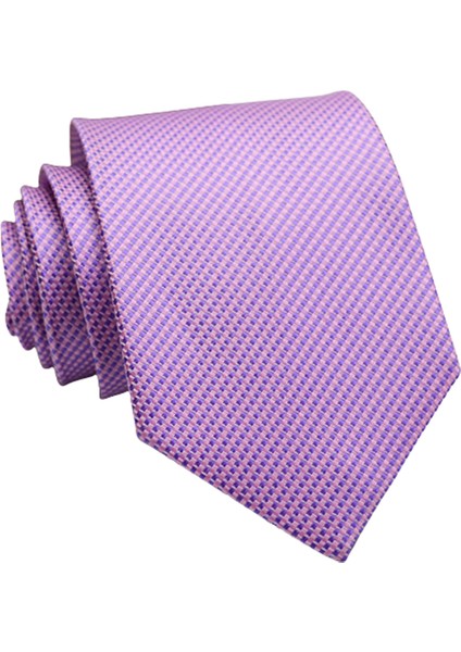 Int 8cm Klasik Saf Renk Çizgili Desen Kravat (Yurt Dışından)