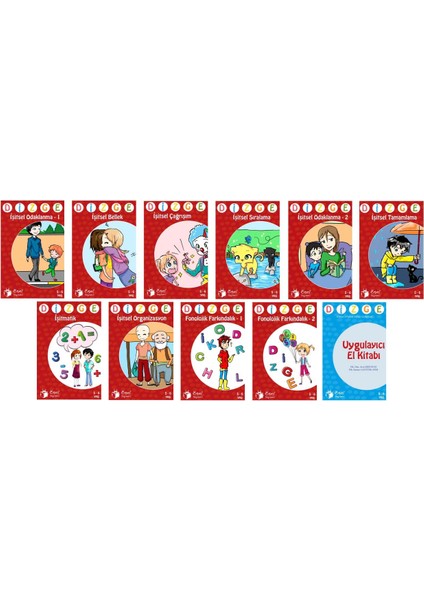 Dizge 5-6 Yaş Kitap Seti (11 Kitap + Plastik Kontrol Aracı) modelleri