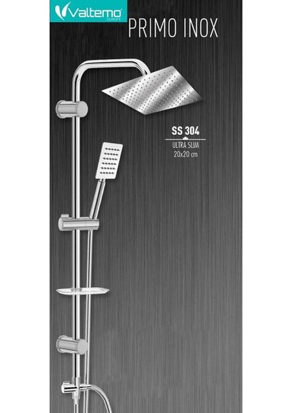Primo Inox Square Tepe Duş Seti Yağmurlama Robot VS-5227